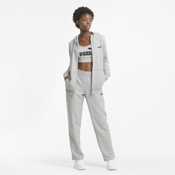 PUMA Athletic Zip-Up Hoodie 'Essential' in Grey