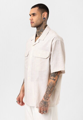 Dandalo Comfort fit Button Up Shirt 'Rik' in Beige