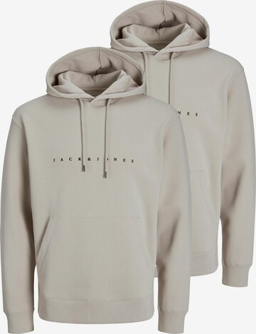 JACK & JONES Sweatshirt 'Star' in Beige: voorkant