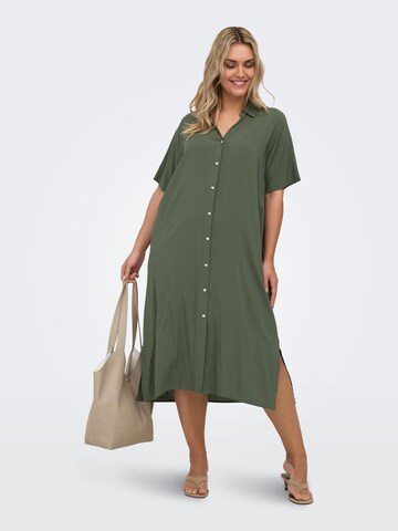 ONLY Carmakoma Shirt dress 'CARYasmin' in Green
