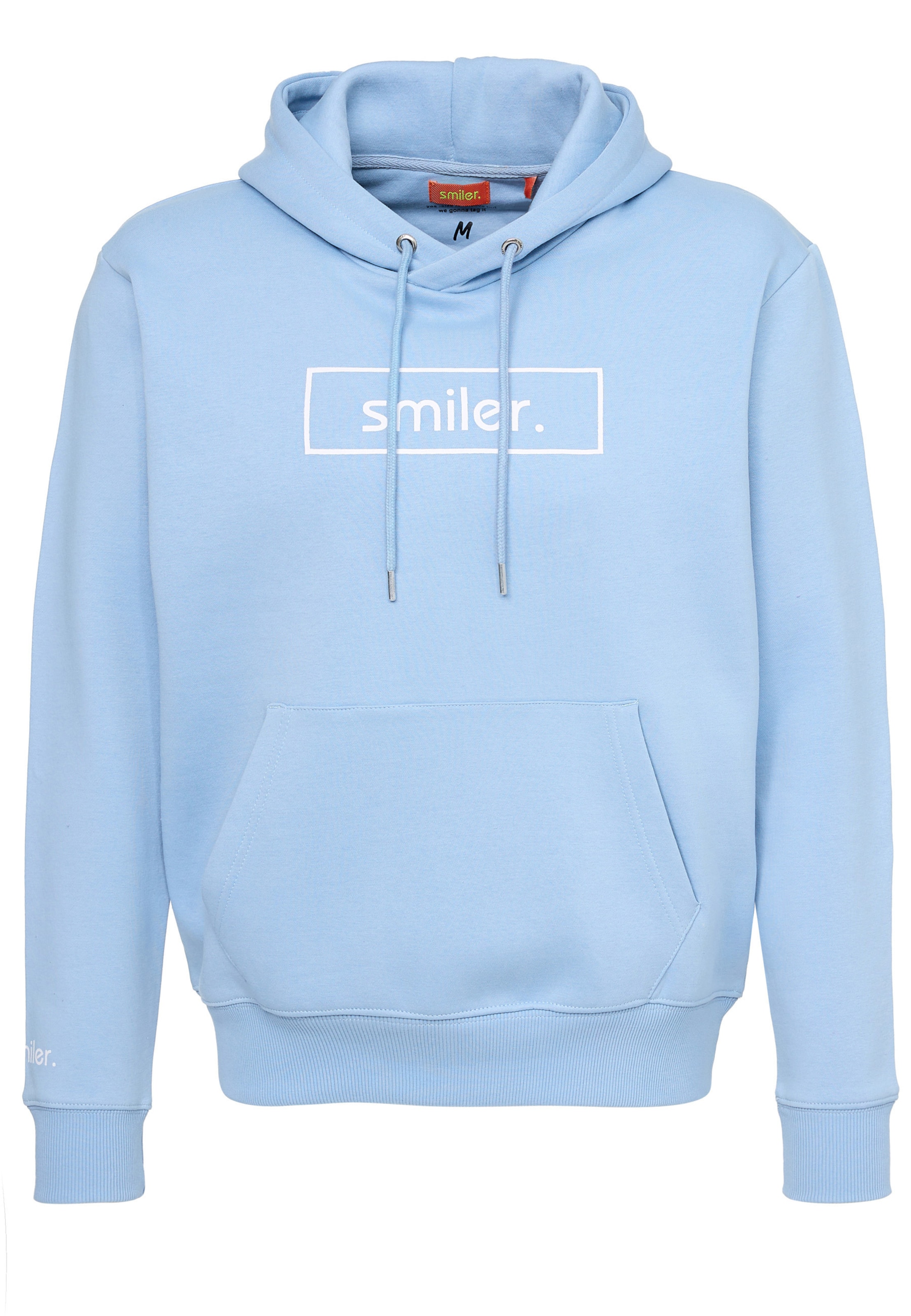 smiler. Sweatshirt 'Happy' in Blue: front