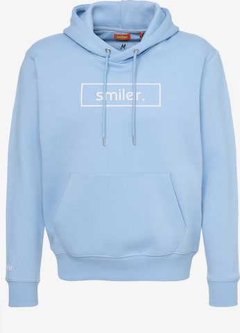 smiler. Sweatshirt 'Happy' in Blue: front