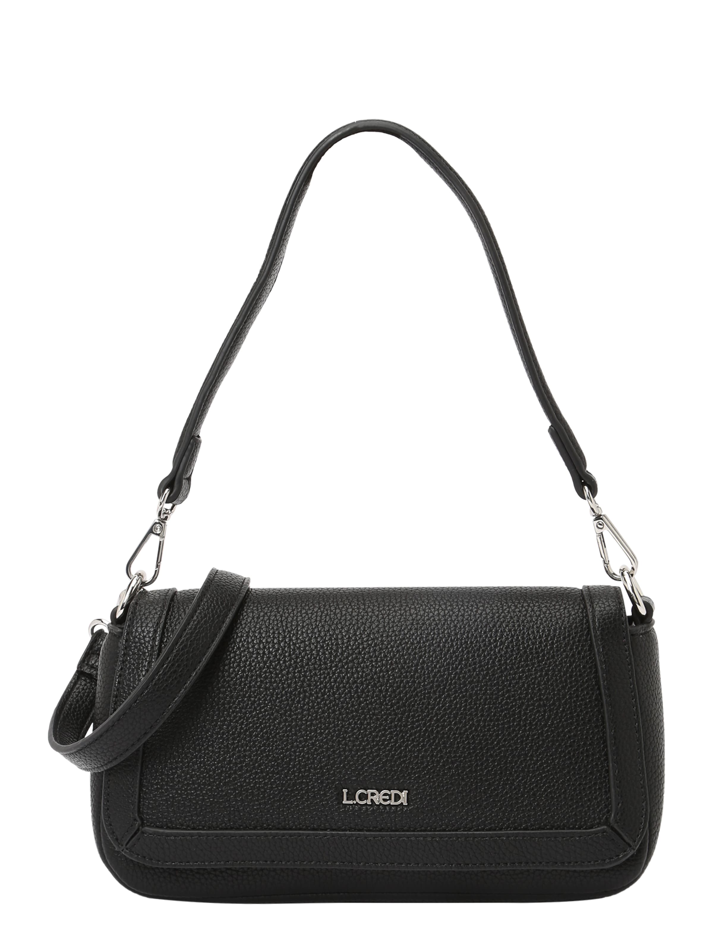 Borsa a spalla 'Malina' di L.CREDI in nero: frontale