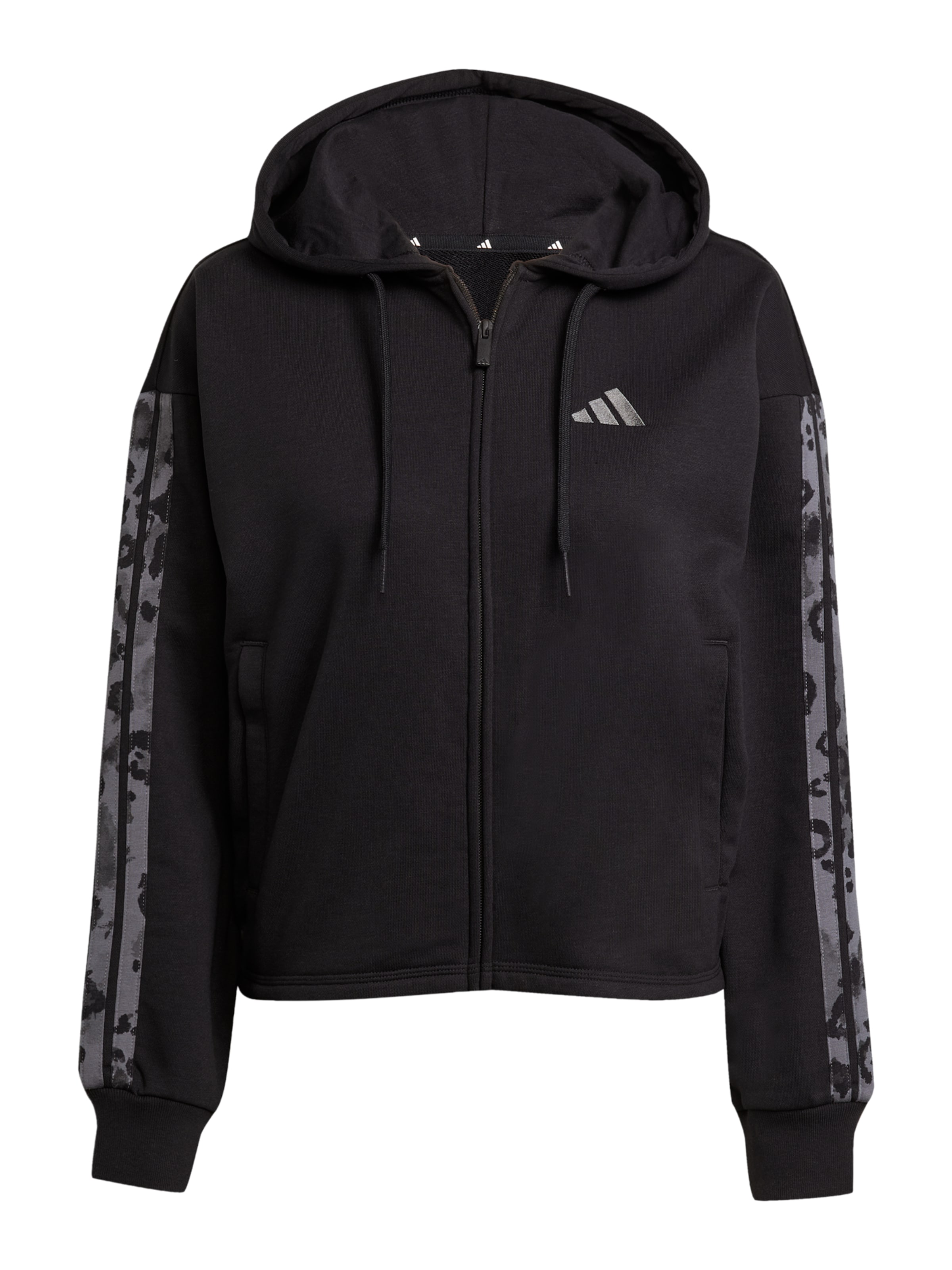 Giacca di felpa sportiva di ADIDAS SPORTSWEAR in nero: frontale