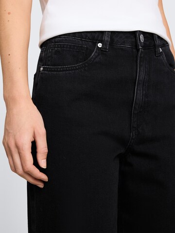 TOM TAILOR DENIM Wide Leg Jeans 'Linou' in Schwarz