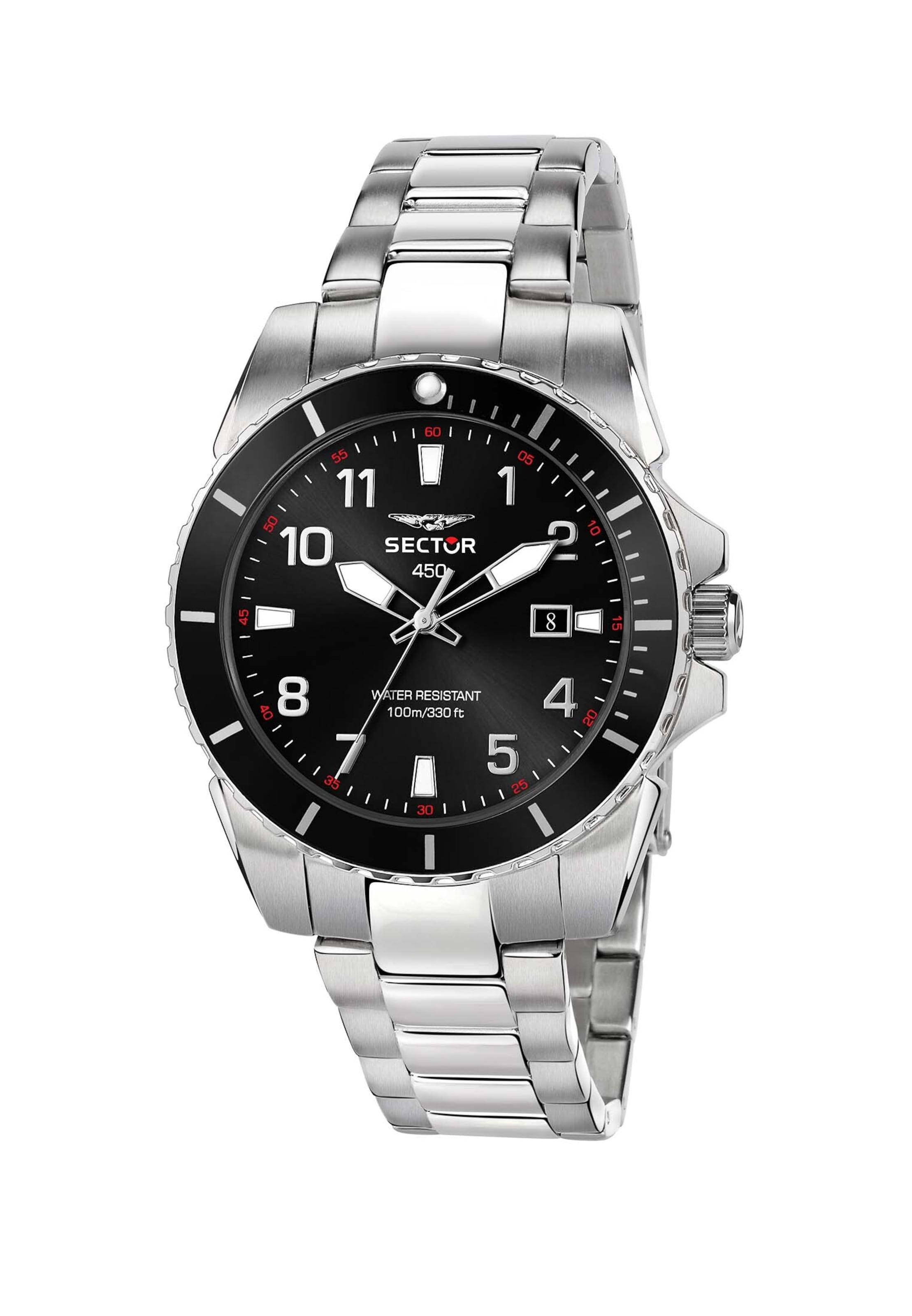 SECTOR Uhr in Silber: Vorderseite