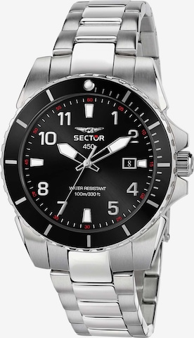 SECTOR Analog Watch in Silver: front