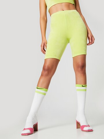 VIERVIER Slimfit Leggings 'Alia' in Groen: voorkant