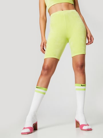 VIERVIER Slim fit Leggings 'Alia' in Green: front