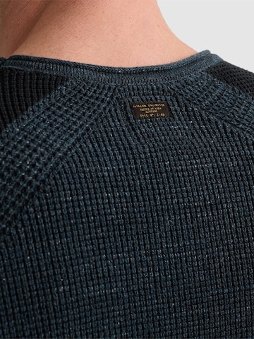 PME Legend Trui 'Pullover in cotton mélange with flight pocket' in Blauw