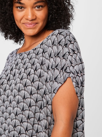 KAFFE CURVE Blouse 'Edina Ami' in Zwart