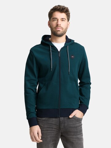 TOM TAILOR Sweatvest in Groen: voorkant