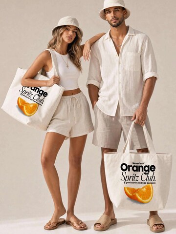 Neverless Strandtasche 'Orange Spritz'‌‌‌‌‌‌‌‌‌‌ in Beige