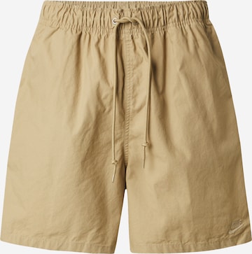 Nike Sportswear - Calças 'CLUB FLOW' em bege: frente