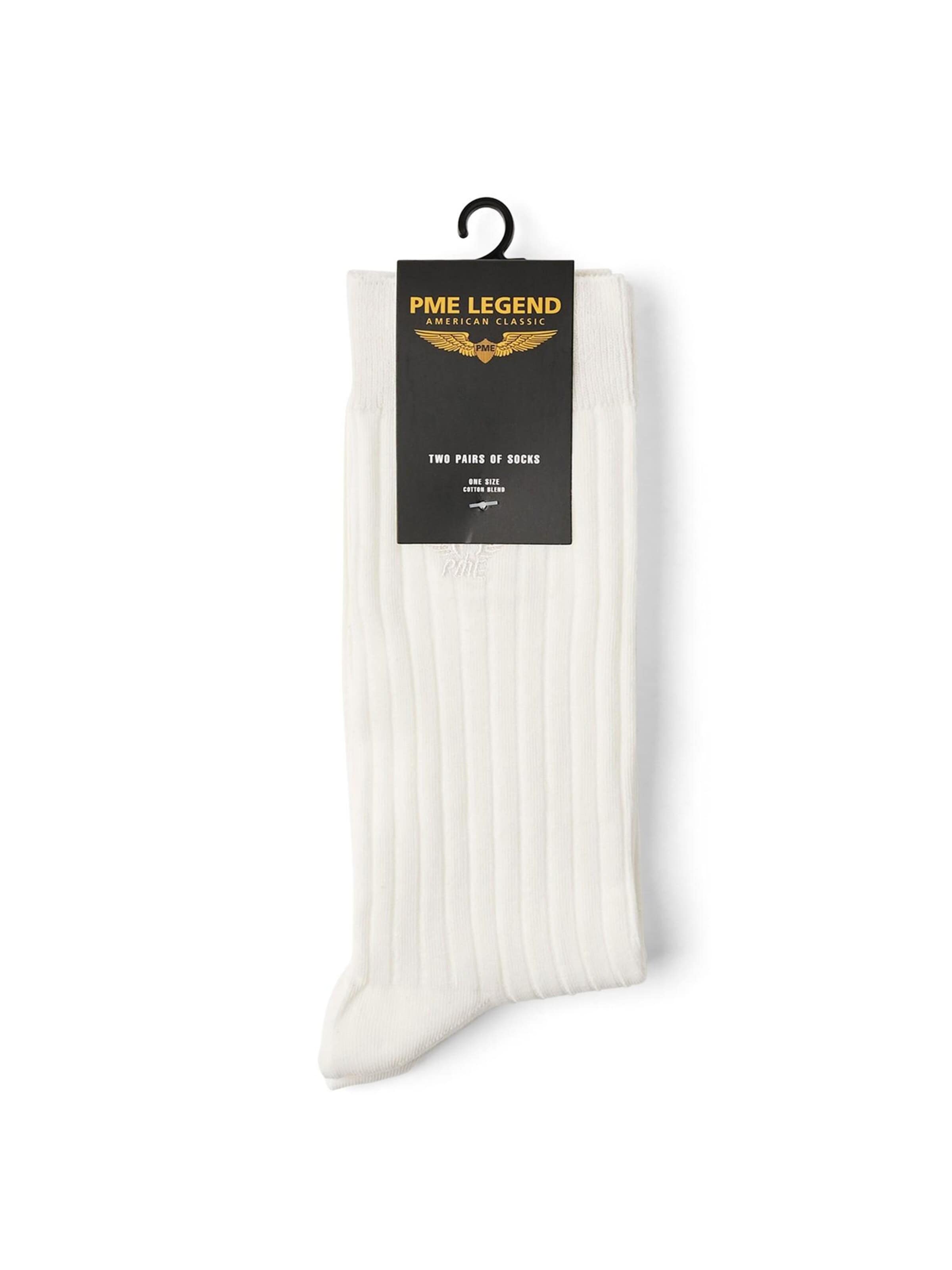 PME Legend Skarpety '2-pack ribbed socks' w kolorze biały: przód