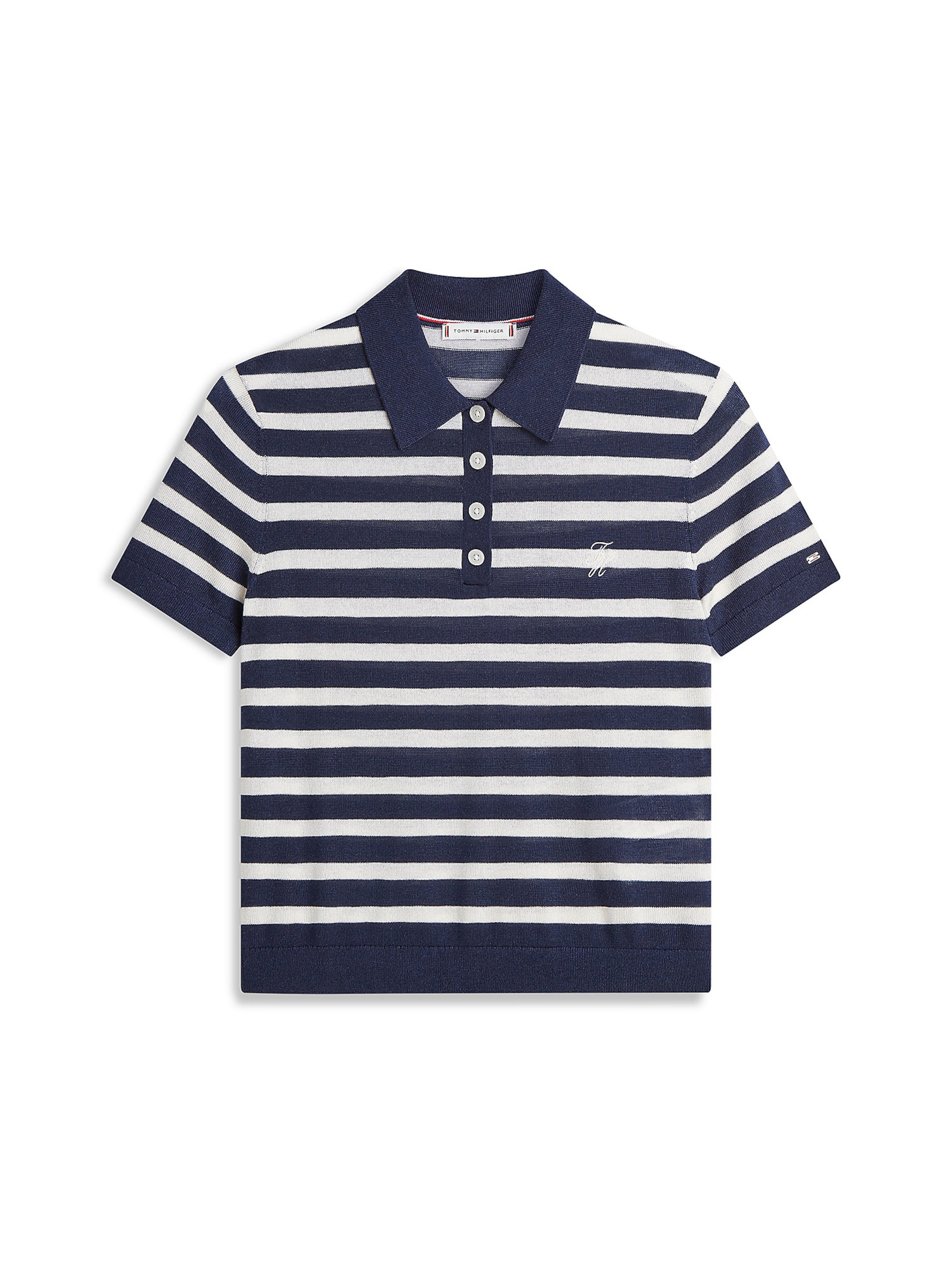 TOMMY HILFIGER Pullover in navy / weiß, Produktansicht