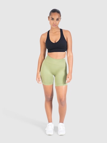 Smilodox Slim fit Workout Pants 'Amaze Scrunch' in Green