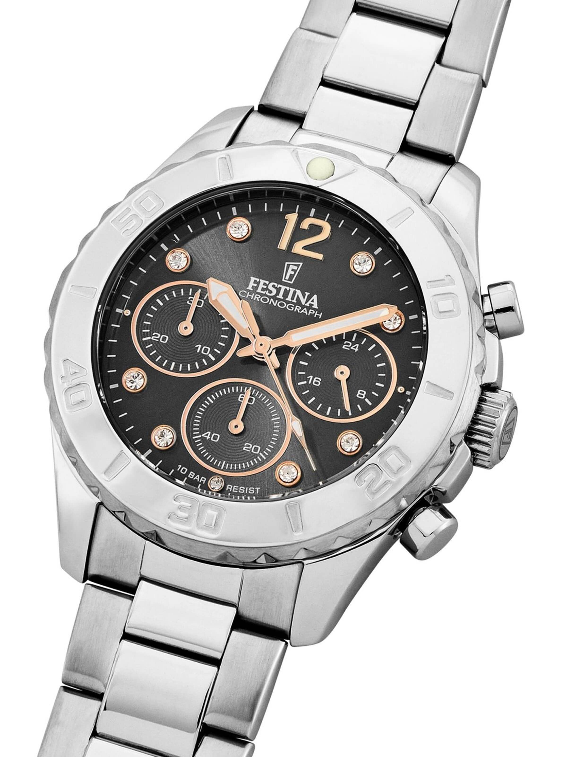 FESTINA Analogové hodinky 'Chronograph Boyfriend' – černá