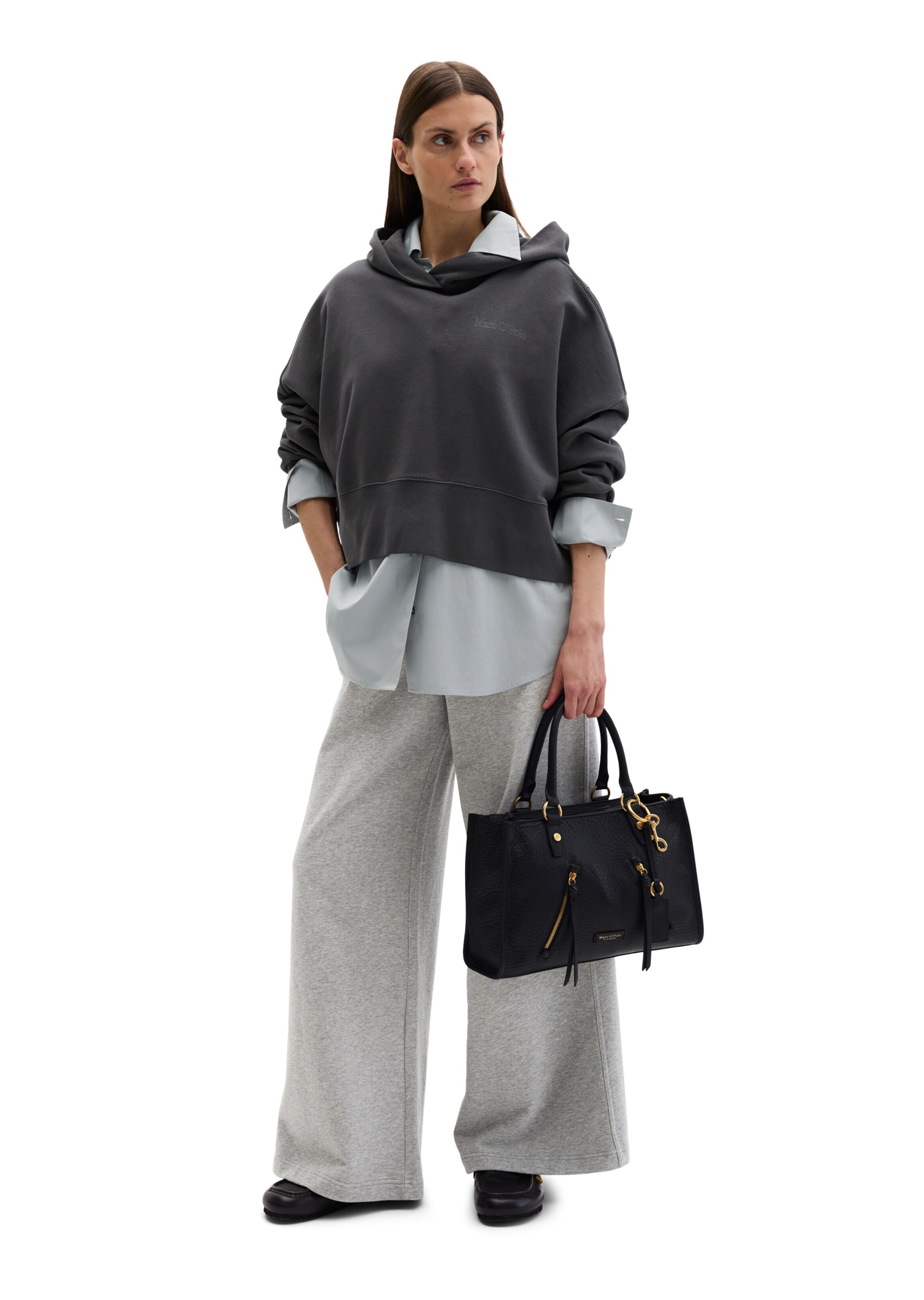 Marc O'Polo Shopper in Schwarz: Vorderseite