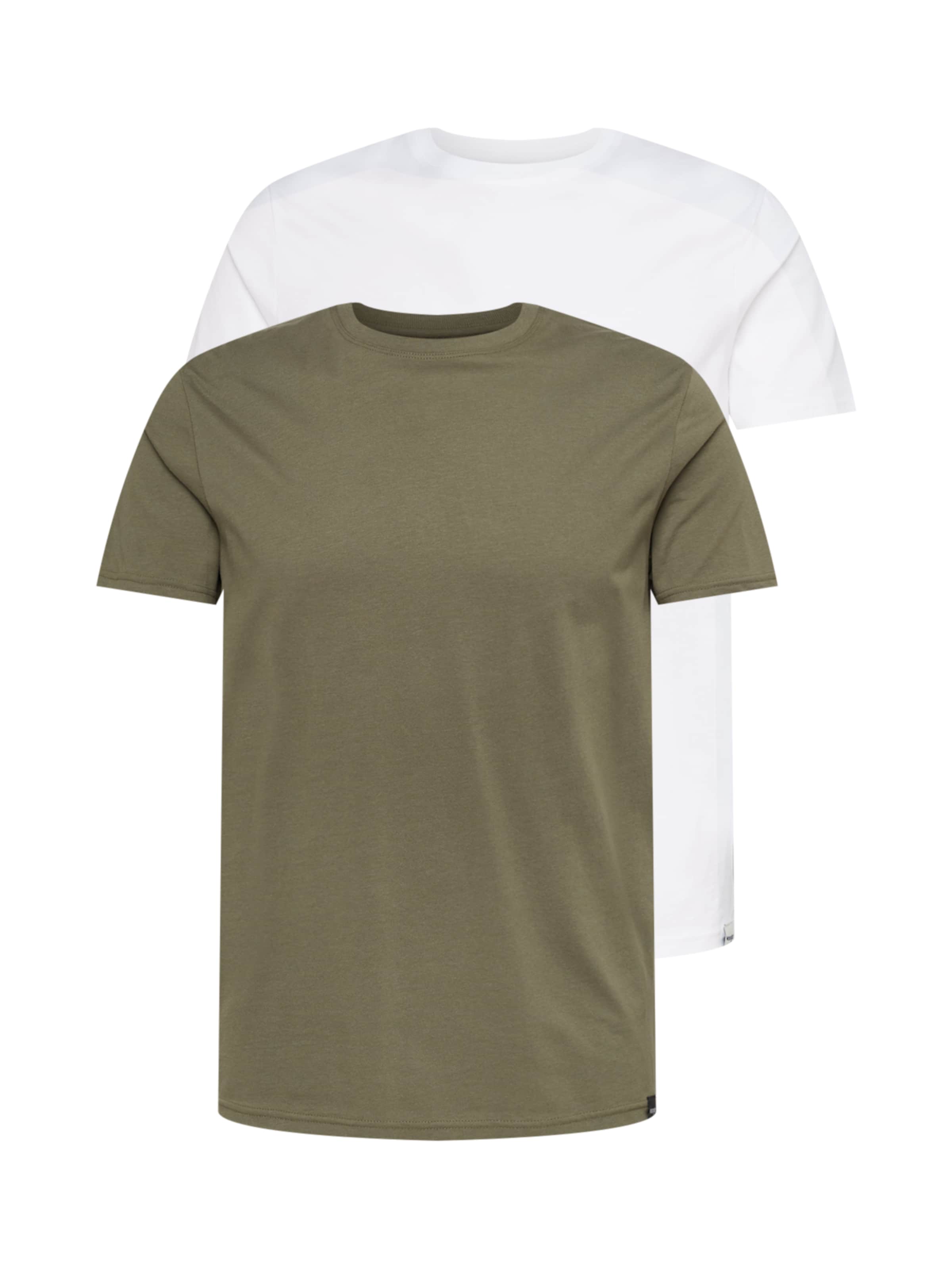 Men T-shirts | WRANGLER Shirt in Olive, White - FW48738