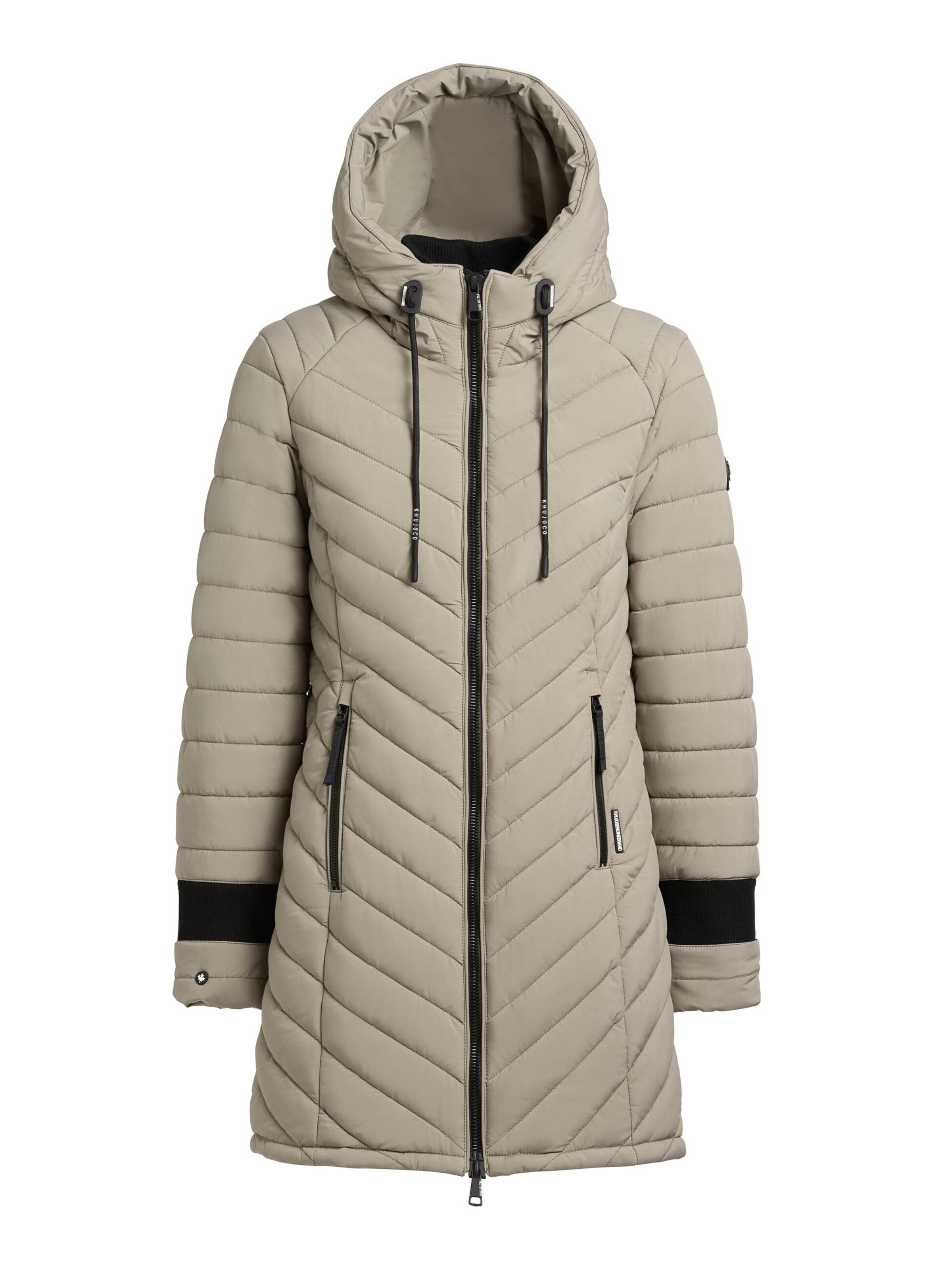 pelēks khujo Ziemas mētelis 'Nita4': no priekšpuses