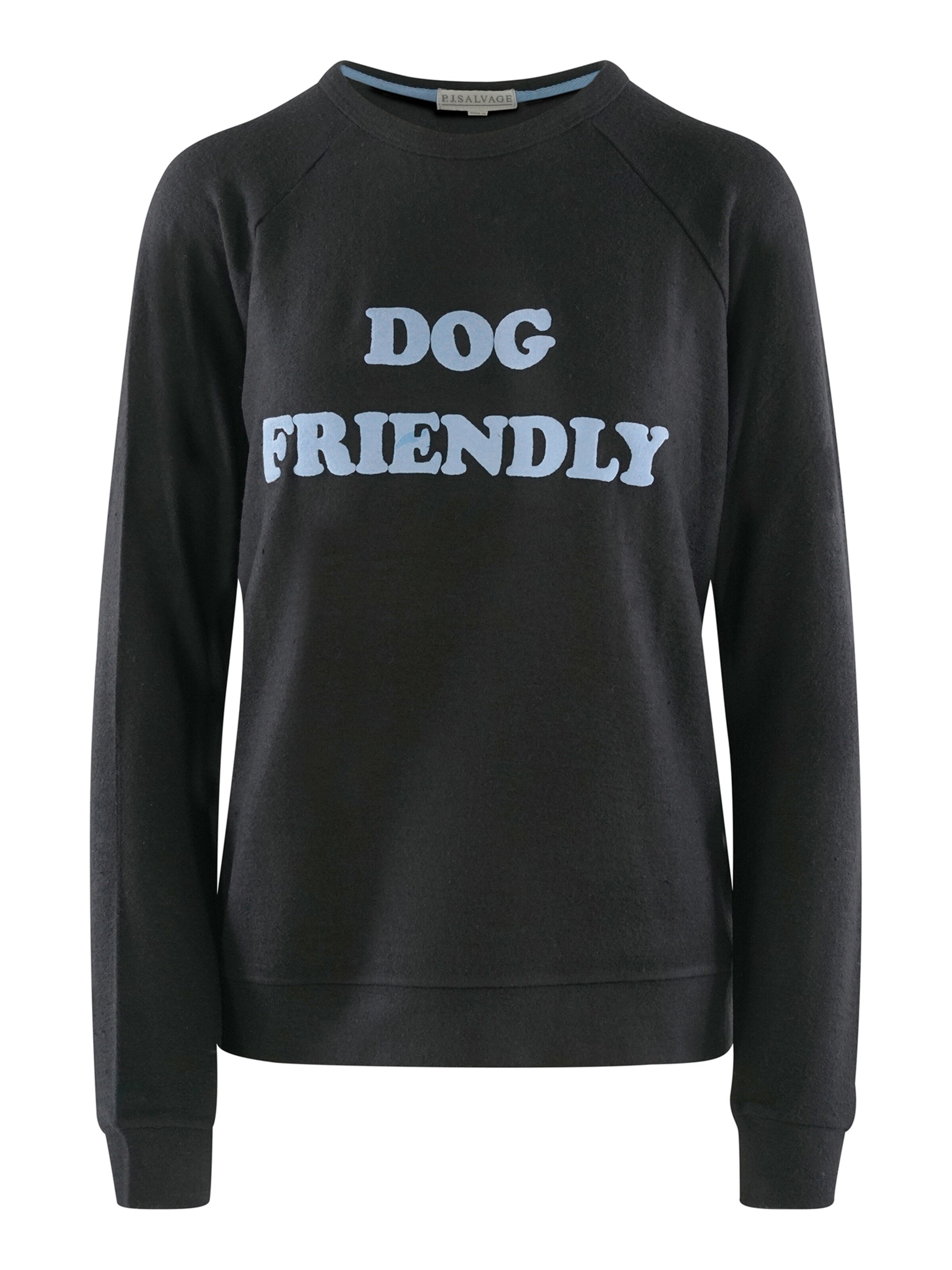 PJ Salvage - Camiseta para dormir 'Flannels' en negro: frente