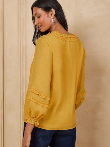 love & roses Blouse in Geel
