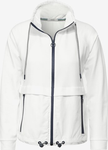 CECIL Zip-Up Hoodie in White: front