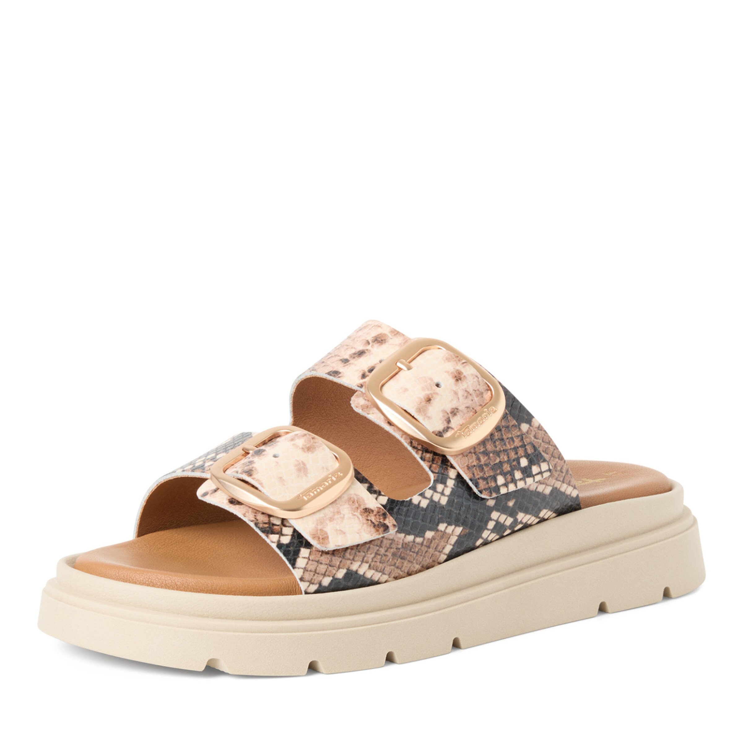 Tamaris Pantolette in Beige: Vorderseite