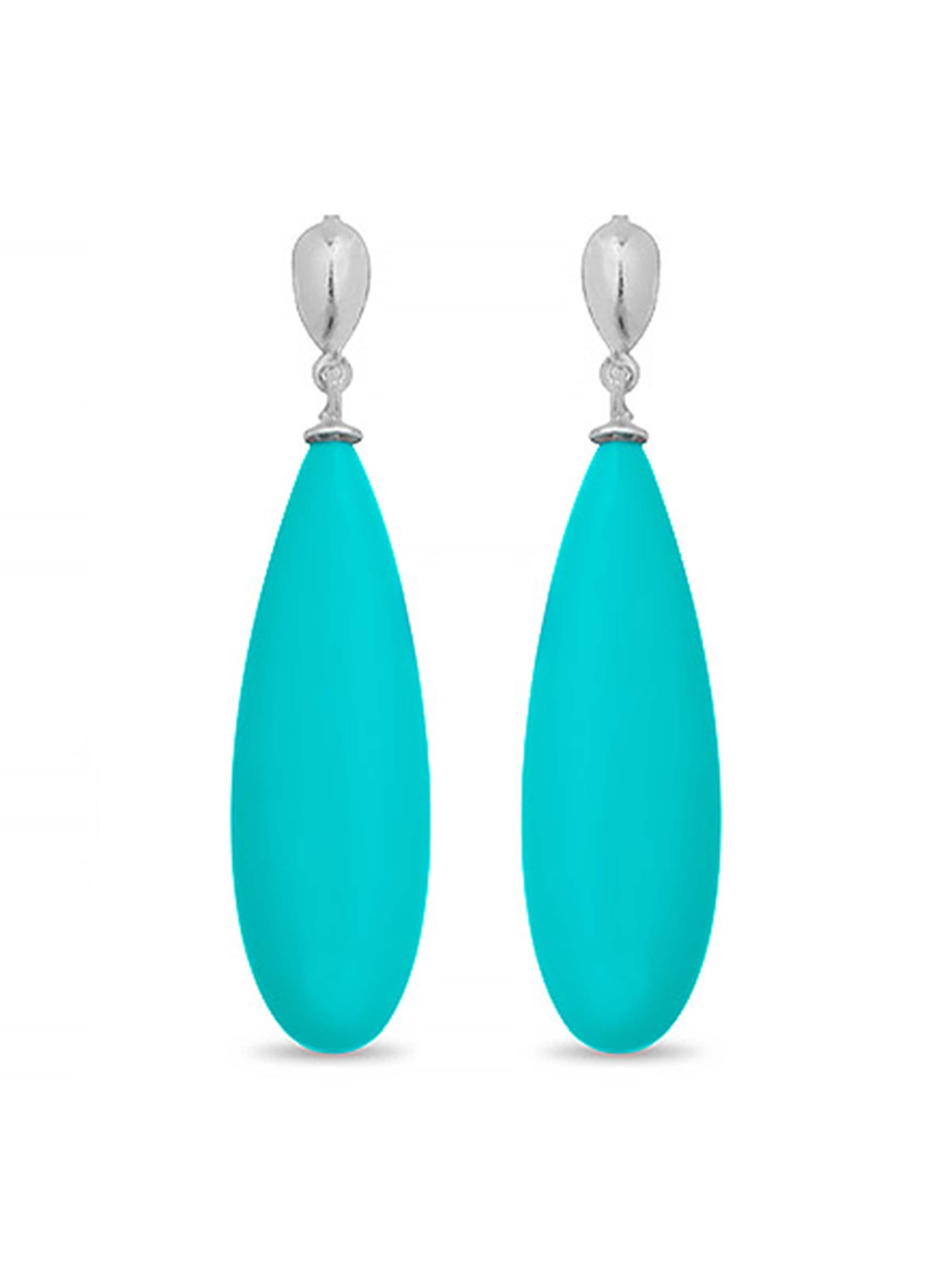 Luxenter Oorbellen 'Adak' in Blauw: voorkant