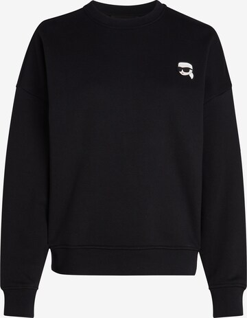 Sweat-shirt Karl Lagerfeld en noir : devant