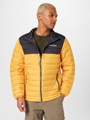 COLUMBIA - Chaqueta de montaña 'Powder Lite' en amarillo: frente