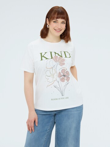 T-shirt Fiorella Rubino en blanc