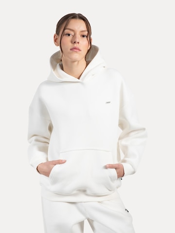 Veste de survêtement Smilodox en beige : devant
