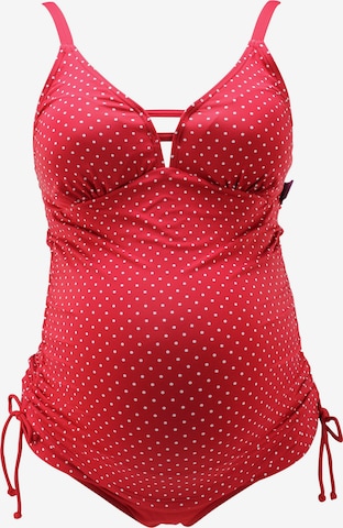 petit amour Bustier Tankini 'AVA' in Rood: voorkant