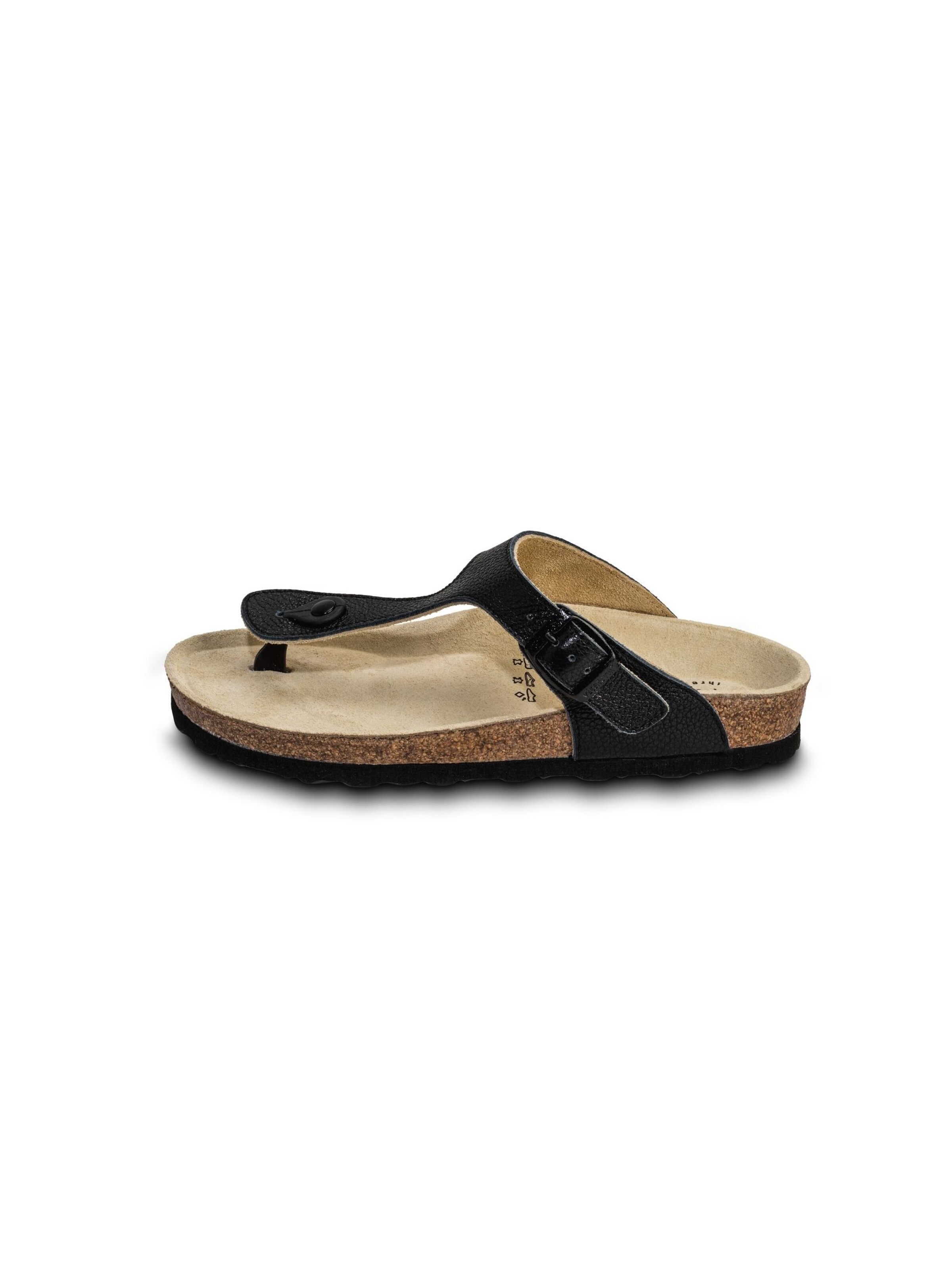 VITAFORM T-Bar Sandals in Black
