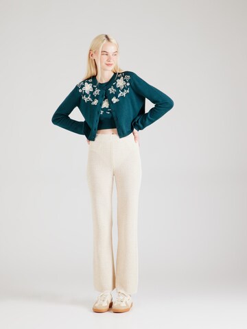 florence by mills exclusive for ABOUT YOU Вязаная кофта 'Rosemary Bloom' в Зеленый