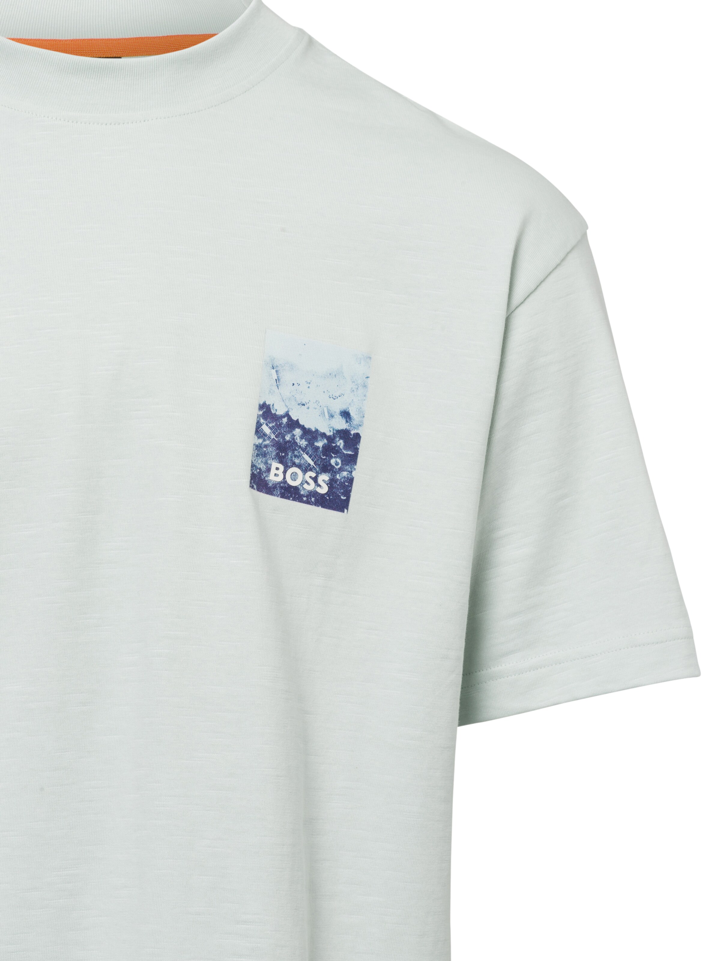 BOSS Shirt ' Te_numbers ' in Groen