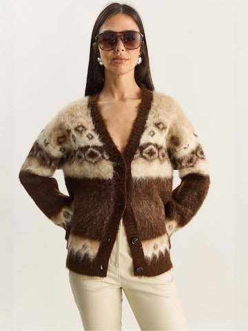 Bianco Lucci Strickjacke in Braun: Vorderseite