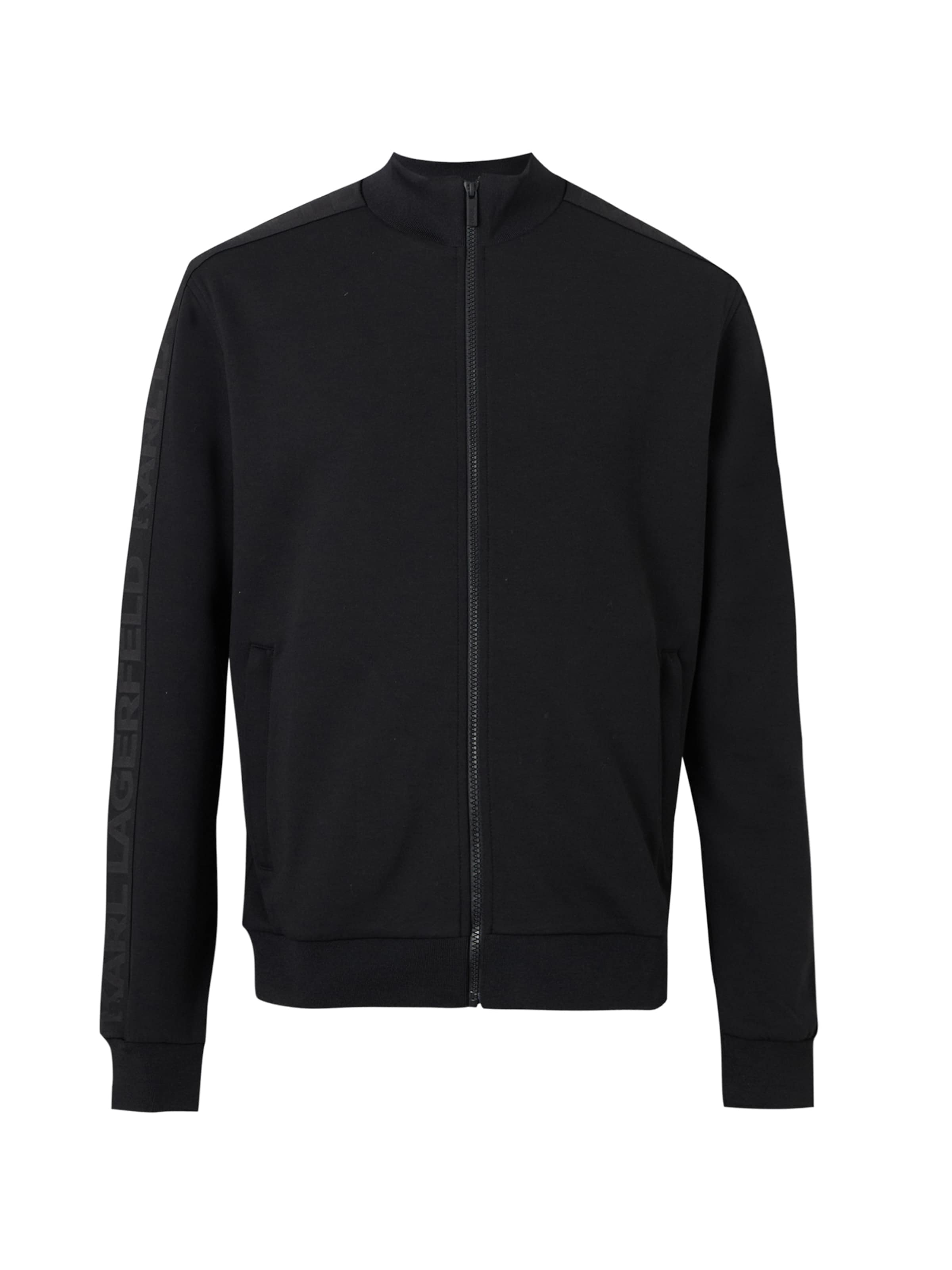 Veste de survêtement Karl Lagerfeld en noir : devant