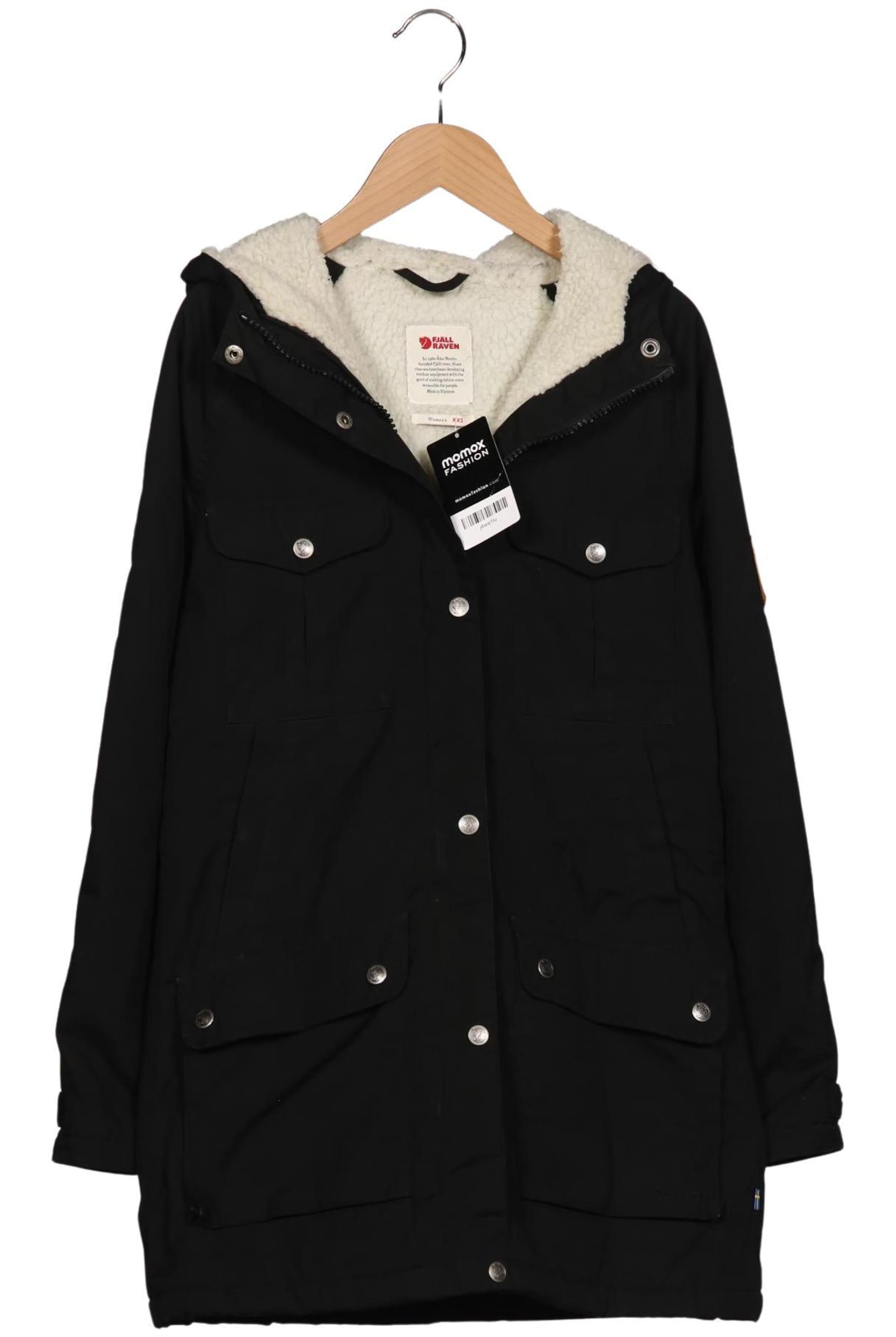 Fjällräven Mantel XXS in Schwarz: Vorderseite