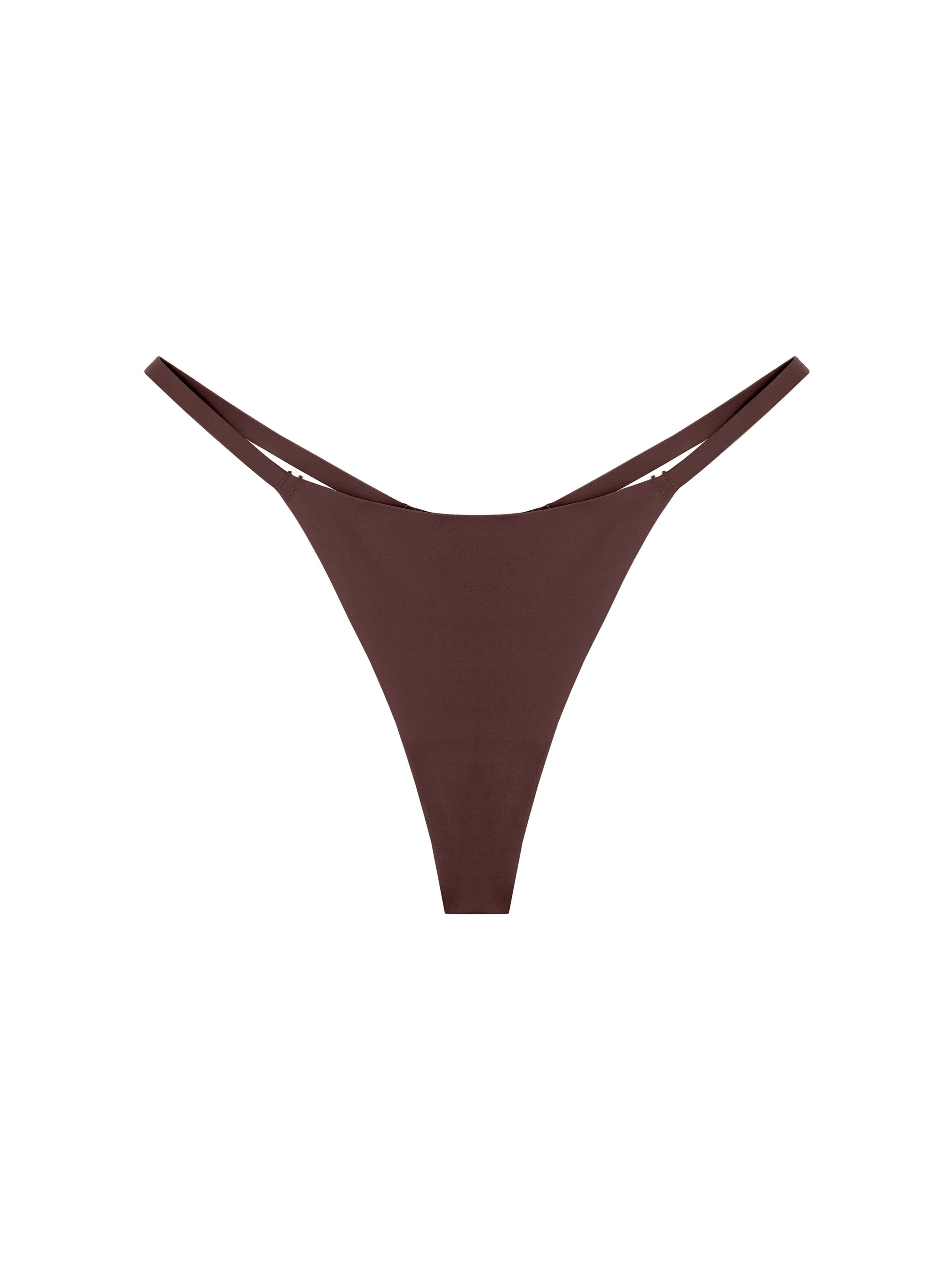 GOD SAVE QUEENS String 'Second Skin' in Brown: front
