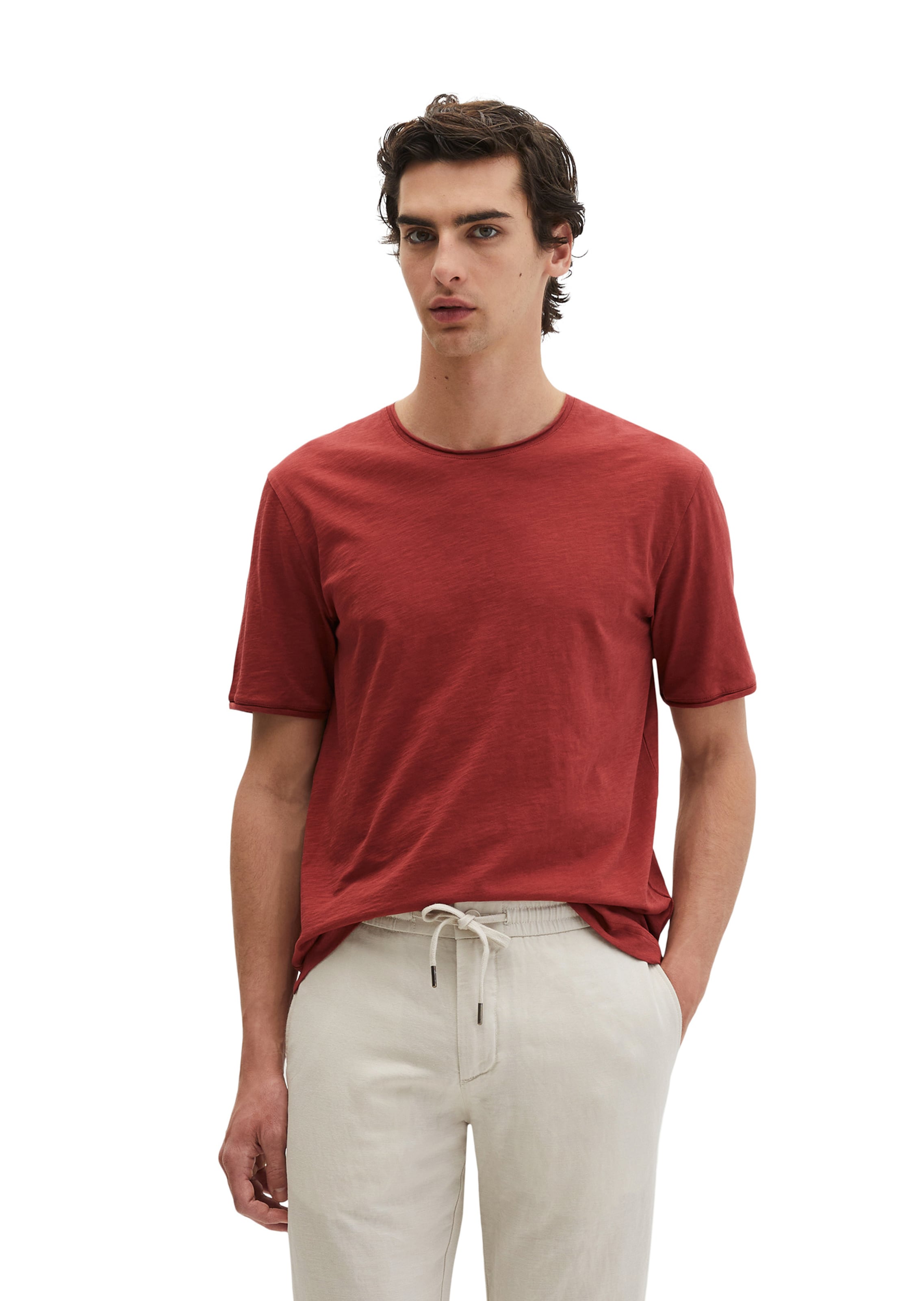 Marc O'Polo Shirt in Rood: voorkant