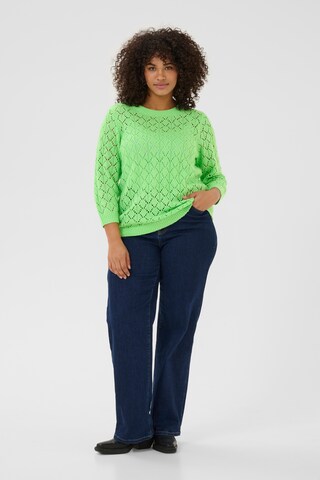 KAFFE CURVE - Pullover 'KCMika' em verde