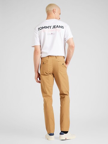 Coupe slim Pantalon chino 'Chelsea' TOMMY HILFIGER en marron