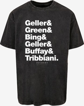 ABSOLUTE CULT Shirt 'Friends - Surnames Text' in Black: front
