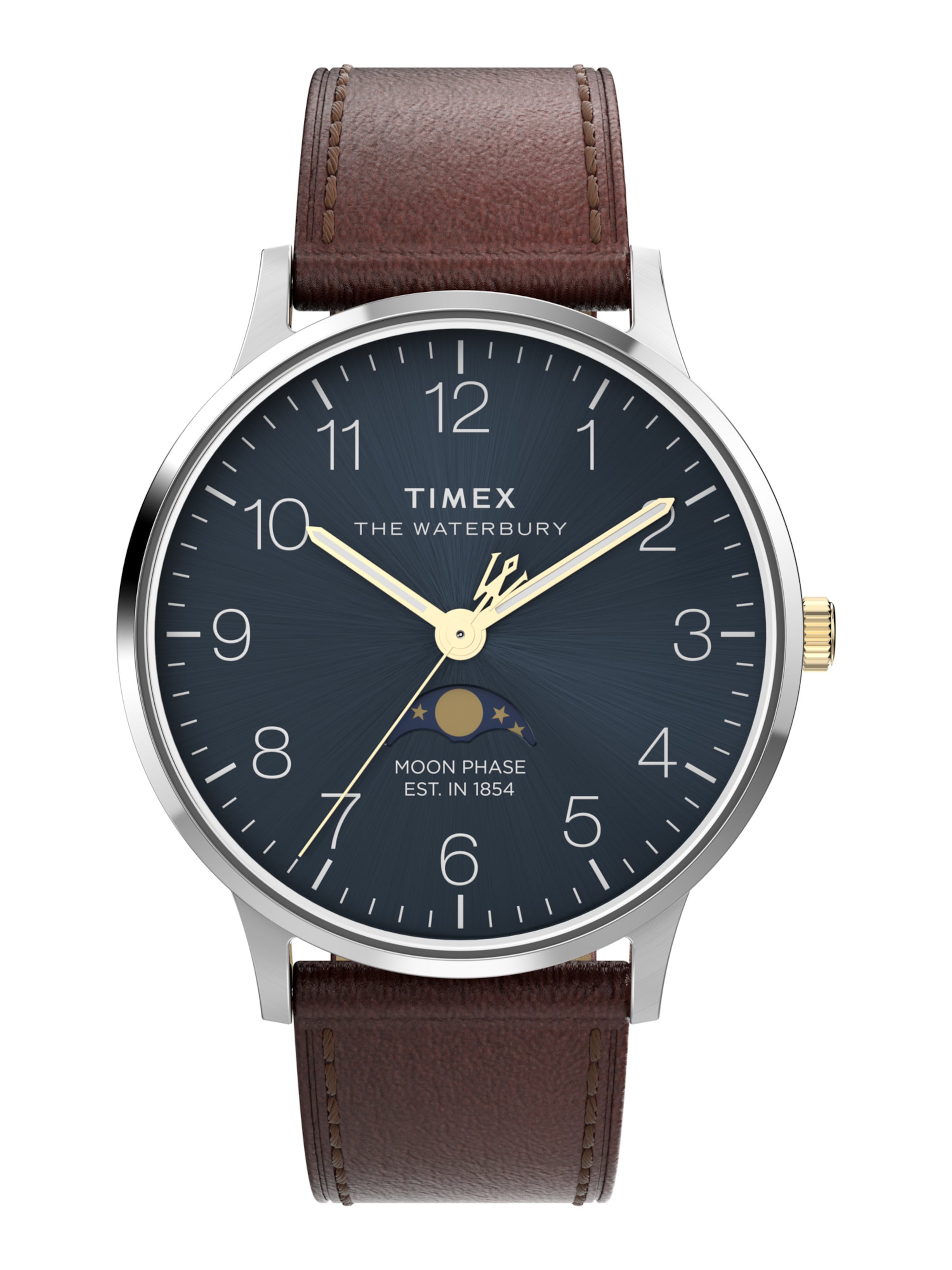 TIMEX Analoguhr 'Waterbury Classic Moon Phase' in Blau: Vorderseite