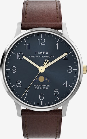 TIMEX Analoguhr 'Waterbury Classic Moon Phase' in Blau: Vorderseite