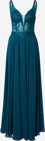 mascara - Vestido de festa em verde: frente