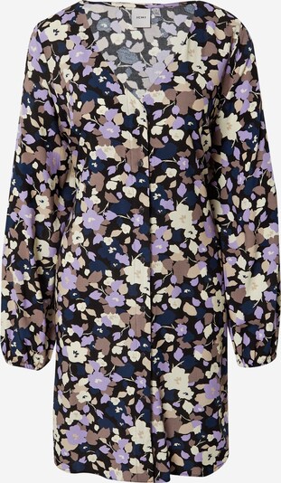 ICHI Shirt Dress 'ALPA' in Beige / marine blue / Light purple / Black / White, Item view